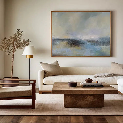 Moody Depths of Beige and Blue #CDFB00196