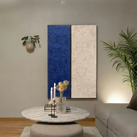 Fractured Harmony in Blue and Beige #CDFB00265