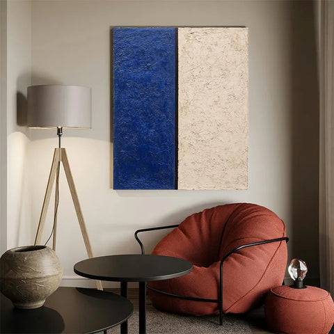 Fractured Harmony in Blue and Beige #CDFB00265