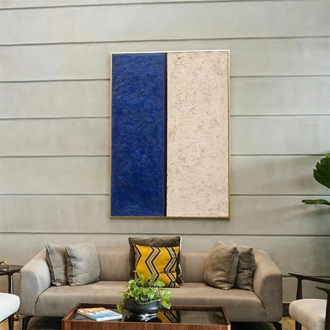 Fractured Harmony in Blue and Beige #CDFB00265