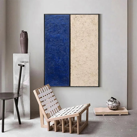 Fractured Harmony in Blue and Beige #CDFB00265