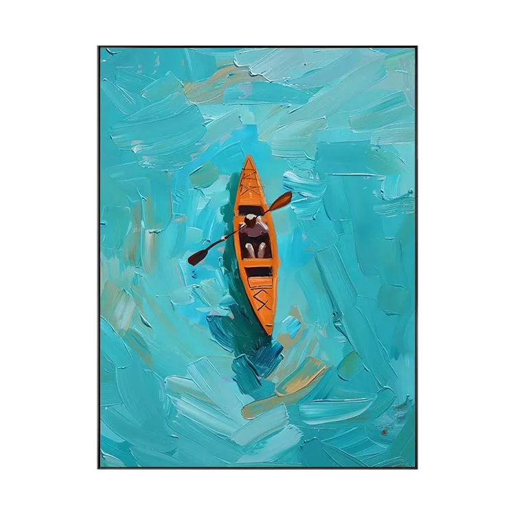 Serene Paddler on Azure Waves #CDFB00309