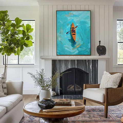 Serene Paddler on Azure Waves #CDFB00309