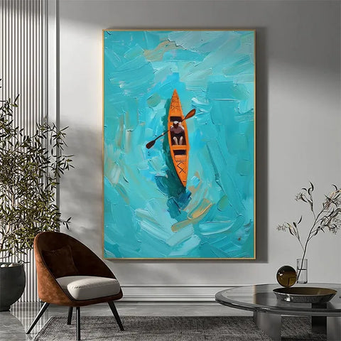 Serene Paddler on Azure Waves #CDFB00309