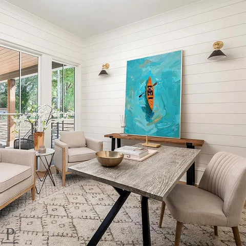 Serene Paddler on Azure Waves #CDFB00309