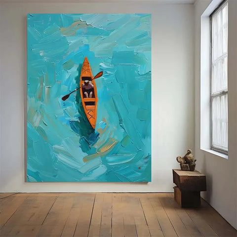 Serene Paddler on Azure Waves #CDFB00309