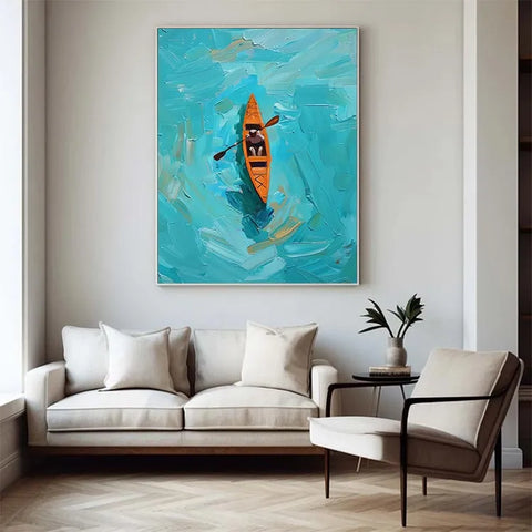 Serene Paddler on Azure Waves #CDFB00309