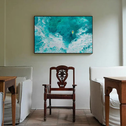 Turquoise Serenity: A Surfer's Harmony #CDFB00310