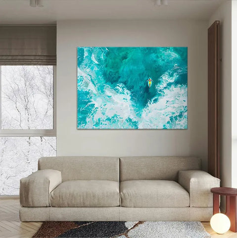 Turquoise Serenity: A Surfer's Harmony #CDFB00310