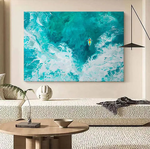 Turquoise Serenity: A Surfer's Harmony #CDFB00310