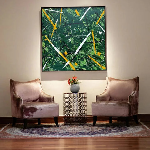 Emergent Chaos in Verdant Hues #CDFB00333