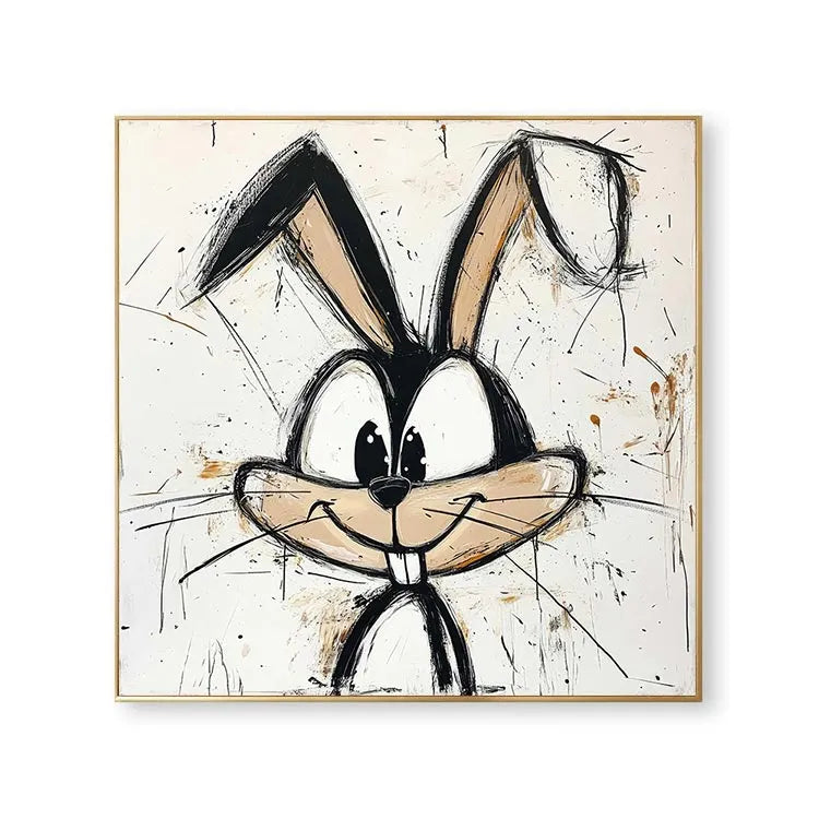 Joyful Bunny in Ink Splashes #CDFB00365