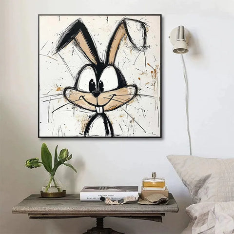 Joyful Bunny in Ink Splashes #CDFB00365