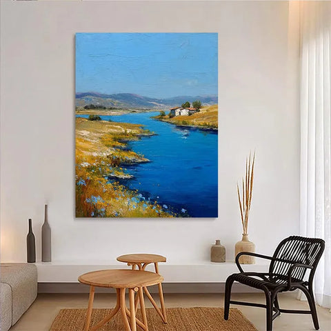 River Serenity Among Wildflowers #CDFB00378