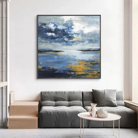 Azure Serenity with Golden Glow #CDFB00381