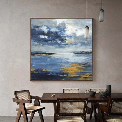 Azure Serenity with Golden Glow #CDFB00381