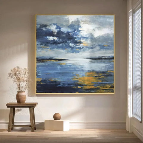 Azure Serenity with Golden Glow #CDFB00381