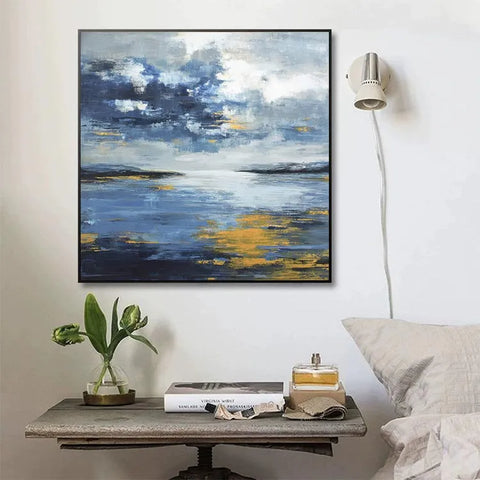 Azure Serenity with Golden Glow #CDFB00381