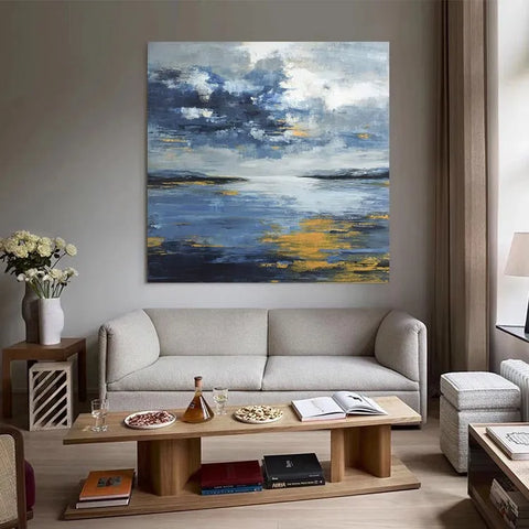 Azure Serenity with Golden Glow #CDFB00381