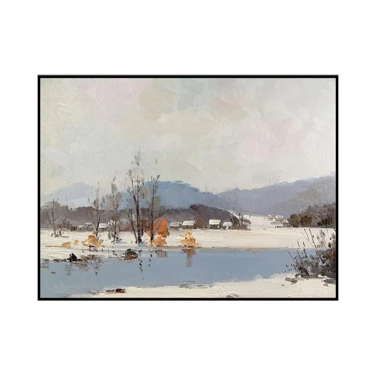 Snowy Serenity by the Lake #CDFB00488