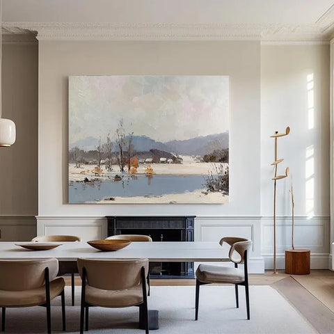 Snowy Serenity by the Lake #CDFB00488