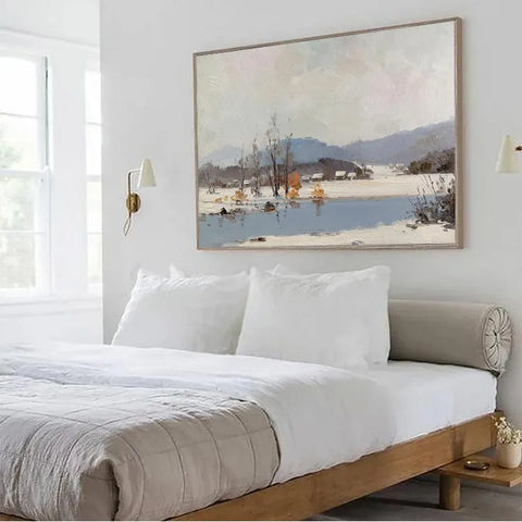 Snowy Serenity by the Lake #CDFB00488