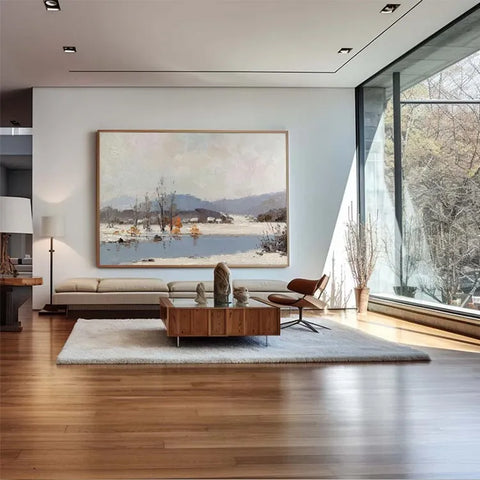 Snowy Serenity by the Lake #CDFB00488