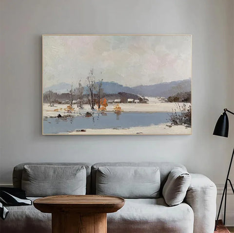 Snowy Serenity by the Lake #CDFB00488