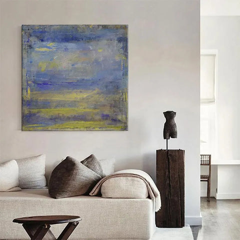 Serene Brushstrokes of Blue and Gold #CDFB00504