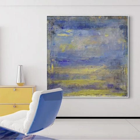 Serene Brushstrokes of Blue and Gold #CDFB00504