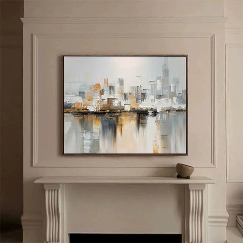 Serene Gridscape Reflection #CDFB00589