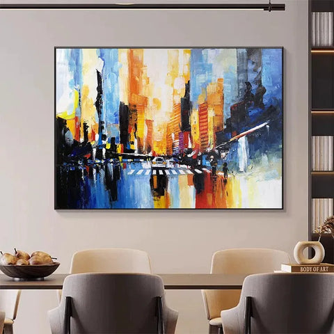 Urban Nocturne in Blue and Gold #CDFB00602