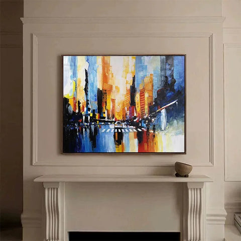 Urban Nocturne in Blue and Gold #CDFB00602