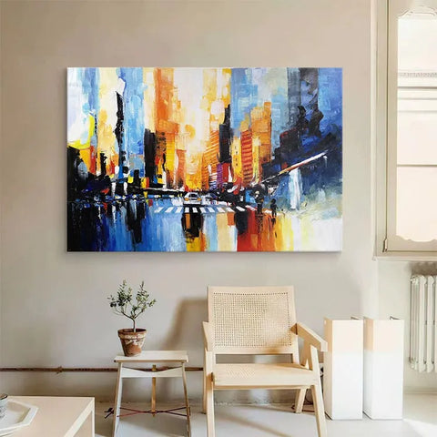 Urban Nocturne in Blue and Gold #CDFB00602