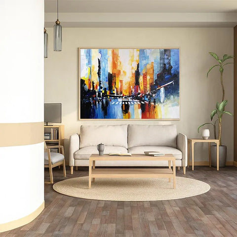 Urban Nocturne in Blue and Gold #CDFB00602