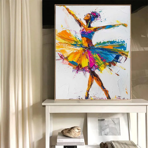 Whirling Ballerina in Colorful Motion #CDFB00711