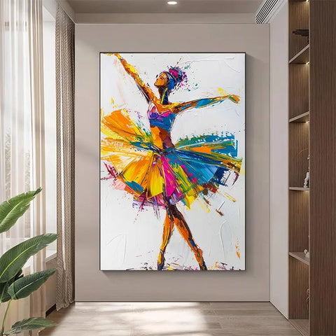 Whirling Ballerina in Colorful Motion #CDFB00711