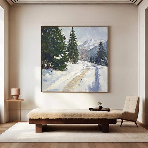 Snowy Serenade on Pine Road #