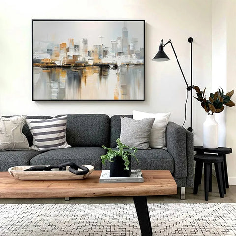 Serene Cityscape in Hues #CDFB00741