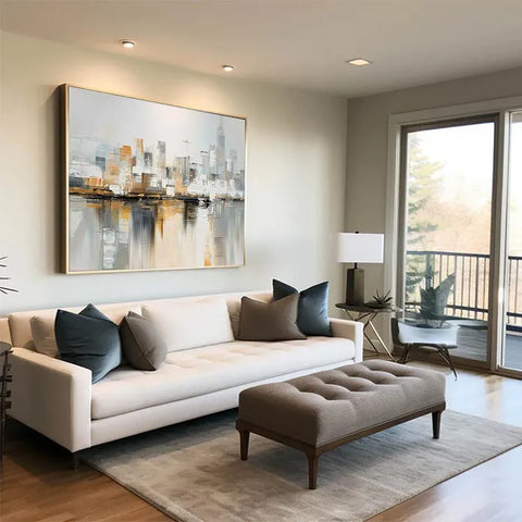 Serene Cityscape in Hues #CDFB00741