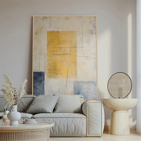 Azure Grids in Beige #CDFB00744