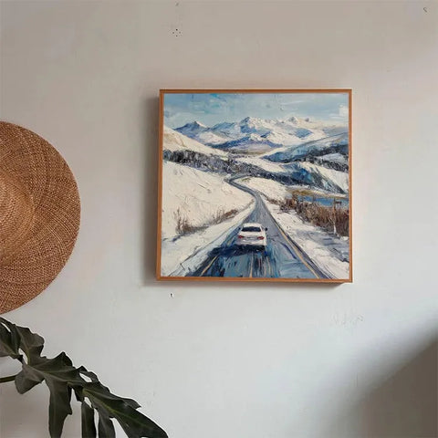 Snowy Serenade: A Drive Through Winter's Embrace #CDFB00823