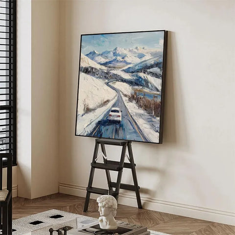 Snowy Serenade: A Drive Through Winter's Embrace #CDFB00823