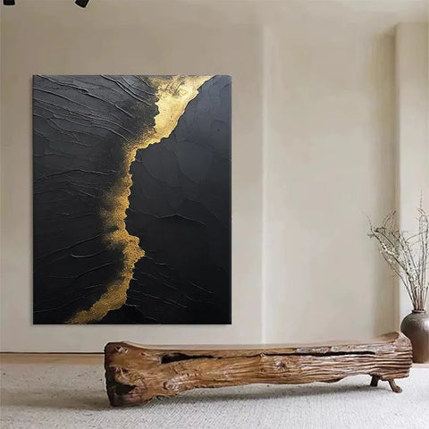 Golden Whispers on Black #CDFB00892