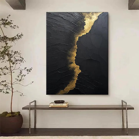 Golden Whispers on Black #CDFB00892