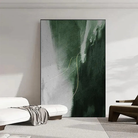 Emerald Fracture with Golden Thread #CDFB00909