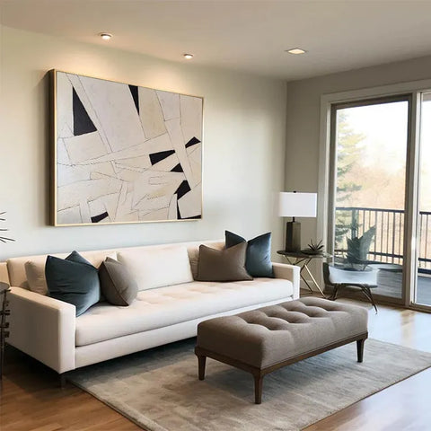 Geometric Echoes in Beige #CDFB00927