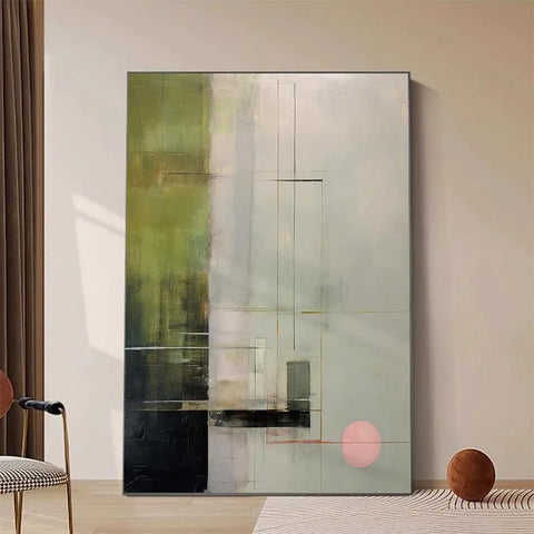 Emerald Grid with a Blush #CDFB00935