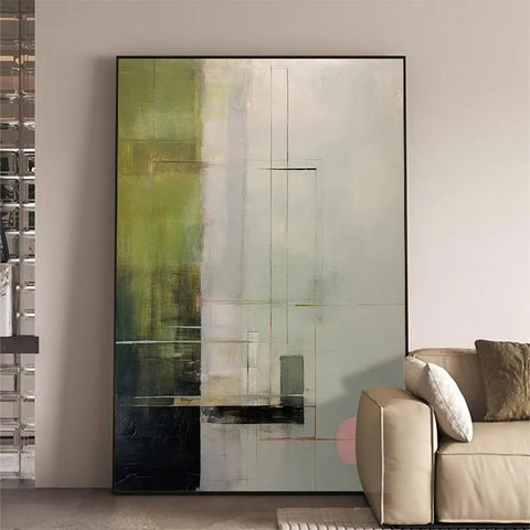 Emerald Grid with a Blush #CDFB00935