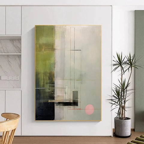 Emerald Grid with a Blush #CDFB00935